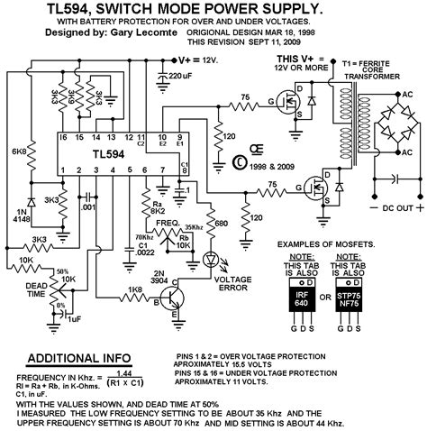 tl  dc switch mode power supply rise circuit diagrams