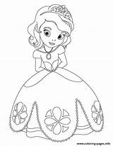Coloring Sofia Princess Disney Cute Pages Printable sketch template