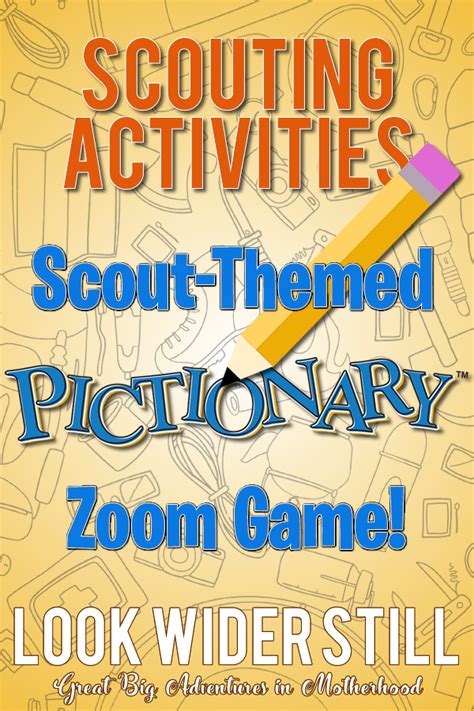 scouting activities scout themed pictionary zoom game   scout