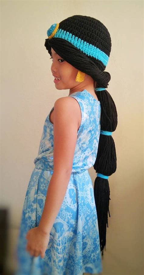 Princess Jasmine Wig Crochet Hat Disney Princess Crochet