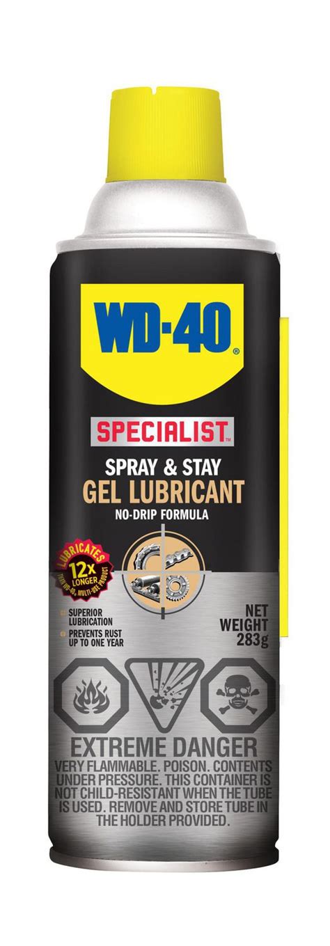 Wd 40® Specialist™ Spray And Stay Gel Lubricant No Drip Formula 283g