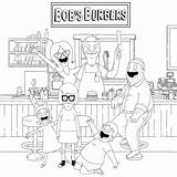 Burgers Bobs Restaurante Belcher Coloringonly sketch template