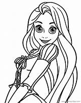 Rapunzel Tangled Disneyclips Simple Pascal Coloringpagesonly sketch template