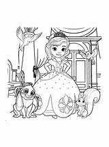 Sofia Coloring First Kids Color Princes Pages Print sketch template