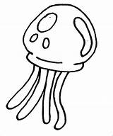 Jellyfish Coloring Spongebob Pages Drawing Cartoon Drawings Simple Kids Line Cute Color Printable Jelly Fish Easy Box Getdrawings Clipartmag Getcolorings sketch template