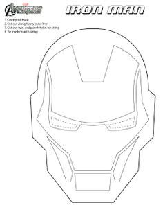 printable cut  iron man mask template nagle dziecko