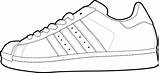 Shoe Pesquisa Sepatu Outline Addidas sketch template