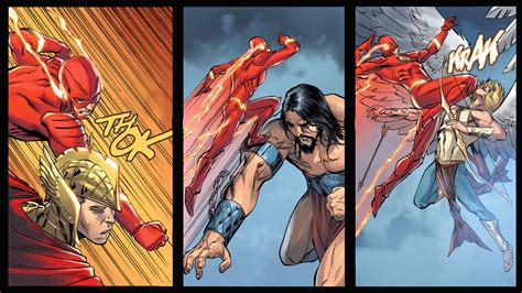 the flash takes on the olympian gods comicnewbies