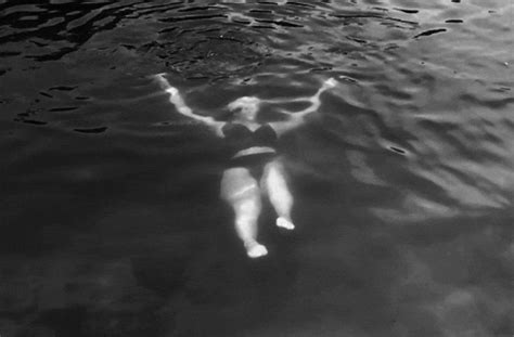 black and white swimming find and share on giphy