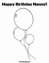 Nanny Balloons Balloon Twistynoodle sketch template