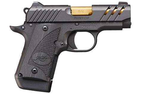 kimber micro  esv black mm carry conceal pistol  ported   sale  vance outdoors