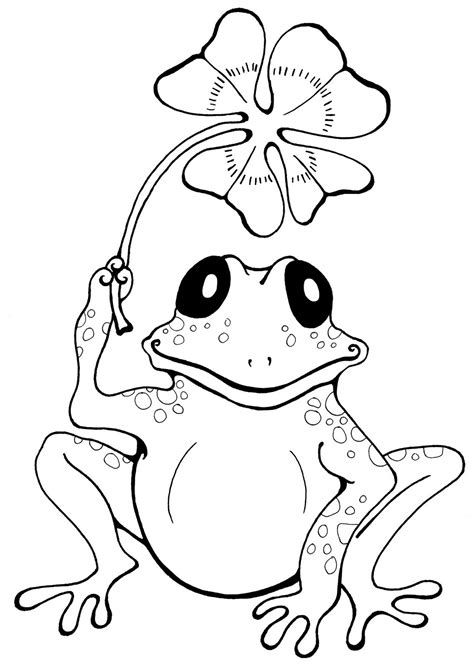cute frog cartoon coloring book