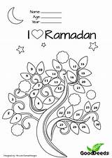 Ramadan Chart Fasting Children Kids Pages Nanima Activities Good Coloring Za Islam Color Eid Deeds Countdown Calender Colour Islamic Dua sketch template