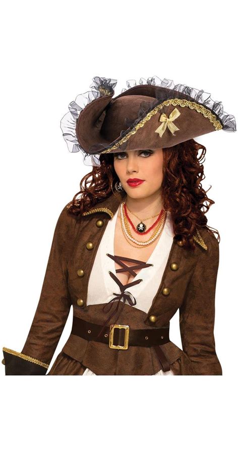 brown tricorn pirate adult hat spicylegscom
