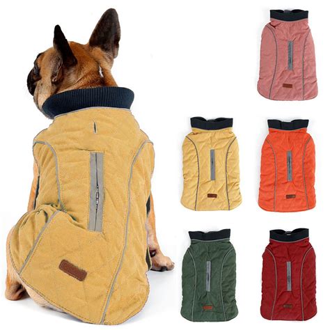 tfeng reflective dog jacket dog coat warm padded puffer vest puppy