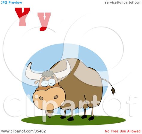 Royalty Free Rf Clipart Illustration Of A Yak With Letters Y By Hit