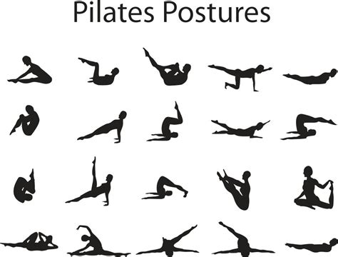 pilates postures pilates fitnessoefeningen pilates workout