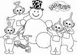 Pages Teletubbies Coloring Colouring Popular sketch template