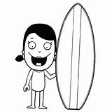 Surfboard Surfing sketch template