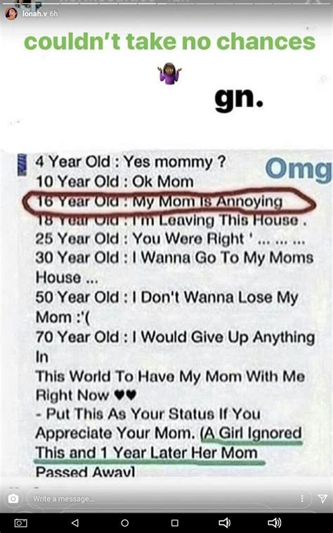ur moms not going to die i hate posts like this i m only repining