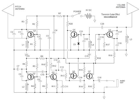 theremin  instrument effect circuit schematic