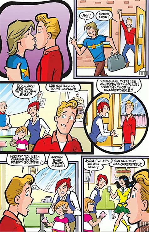 archie comics only openly gay character gets his first kiss