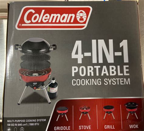 Coleman Gas Camping Stove 4 In 1 Portable Propane Cooking System Ebay