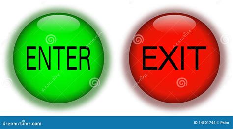 enter exit buttons stock illustration illustration  icons