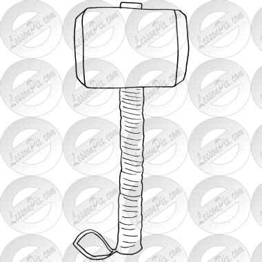 hammer outline  classroom therapy  great hammer clipart