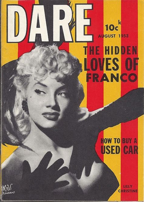 aug 1953 dare magazine vol 1 8 lilly christine lilly christine
