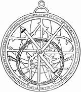 Astrolabe Regiomontanus Astrolabio Compass Gears sketch template