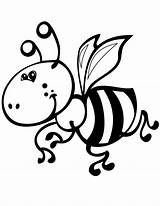 Coloring Pages Bee Bumble Cute Kids Outline Printable Clip Clipart Color Bumblebee Cliparts Bees Library Print Animals Flying Tattoo Little sketch template