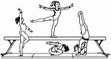 Gymnastics Gymnastique Gymnastic Artistique Olympic Gymnastik Turnen Gymnastes Ausmalen sketch template