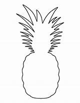 Pineapple Outline Template Pattern Printable Clipart Templates Stencils Patternuniverse Crafts Print Cut Fruit Patterns Hawaiian Stencil Use Tree Coloring String sketch template