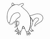Breeding Anteater Coloring Coloringcrew sketch template