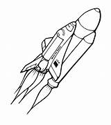 Spaceship Coloring Nasa Space Shuttle Pages Color Printable Getcolorings Netart sketch template