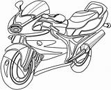 Coloring Motorcycle Pages Printable Kids Motorbike sketch template