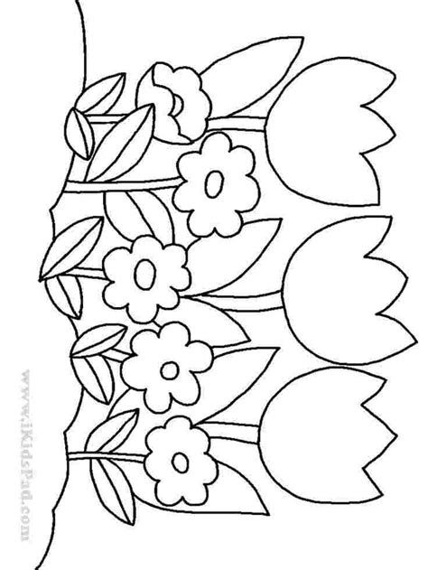 flower coloring pages  kindergarten basteln fruehling kinder