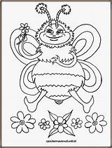 Bee Mewarnai Coloring Gambar Pages Lebah Web Honey sketch template