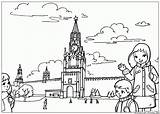 Kremlin Colorkid Moscow sketch template