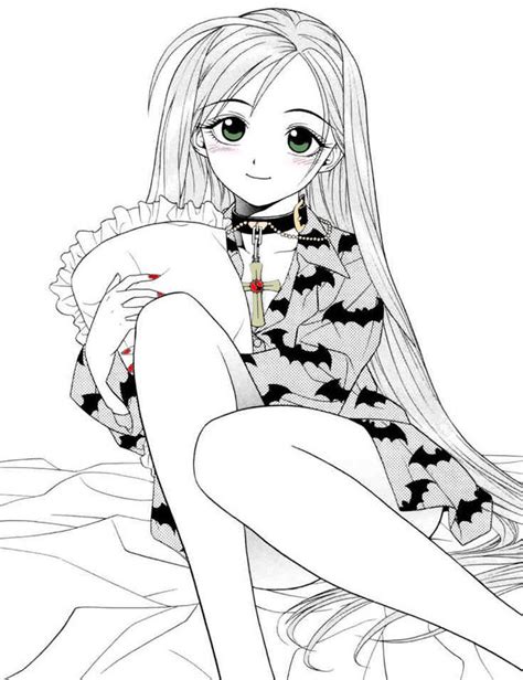vampires girls colouring pages page  vampires bats pinterest