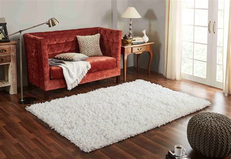 chesapeake comfy shag white area rug    walmartcom