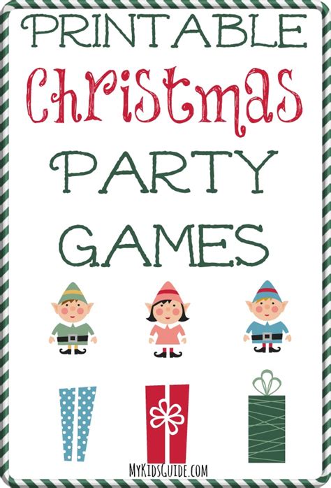 printable christmas party games  kids  kids guide
