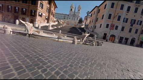 rome  drone video  empty spanish steps wanted  rome