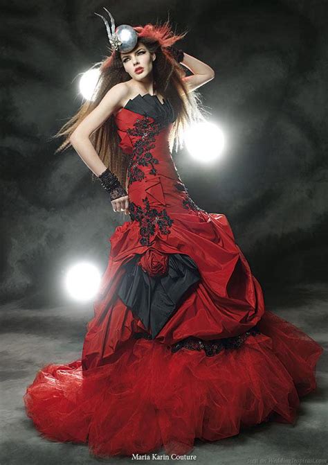 Girls Wearing Wedding Gowns Red Dresses For Brides ~ Fashion