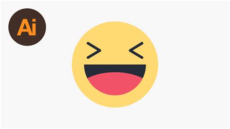 learn   draw  facebook haha emoji  adobe illustrator