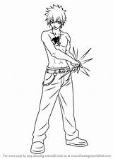 Fairy Tail Gray Fullbuster Draw Step Drawing Anime Drawingtutorials101 Coloring Pages Manga Natsu Characters Tutorial Previous Next sketch template