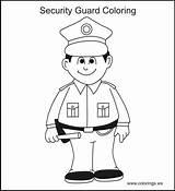 Guard Security Coloring Pages Template sketch template