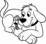 Clifford Coloring Dog Red Big Wecoloringpage Girl Small sketch template