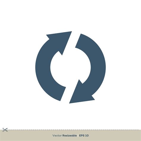 sync arrow icon vector logo template illustration design